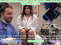 Doctor Tampa uses his fingers to examine a patient's pussy and big natural tits