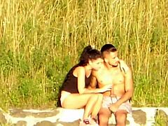 Video HD de una pareja voyeurista en el bosque