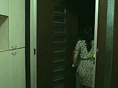 Asian maid cheats on her husband with a man in roleplay
