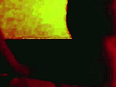 Amateur wife gives a sensual blowjob in the dark with big cock