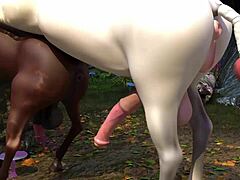 Animált futanaris páros 3D-s szexben vesz részt