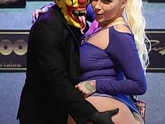 Alexis Andrews and Gibby the clown engage in sexual activity at the renowned MGM Grand and Planet Hollywood in Las Vegas