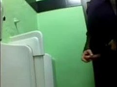 Gay amateur masturbates in the bathroom