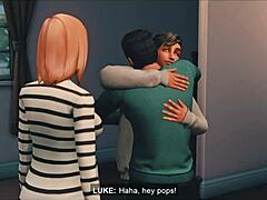 Sims 4: Прибиране от колеж с фантазия за поглъщане на сперма