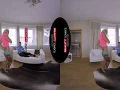 Russian Stepsister Gets Her Pussy Licked and Fucked in VR