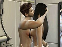 Nieocenzurowana scena seksu 3D hentai z Simlish Dzire w łazience