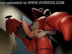 Anthro-themed hentai video features a sex scene with an Fnaf character