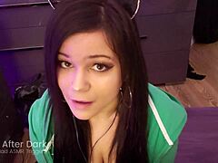 Teen girl gives you an ASMR blowjob in POV