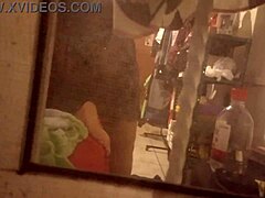 샤워 후 옷을 입는 곡선미녀의 집에서 만든 비디오