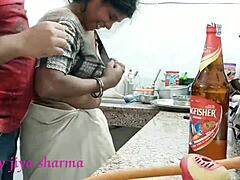 Cute Indian housewife rides her husband's cock in cowgirl position