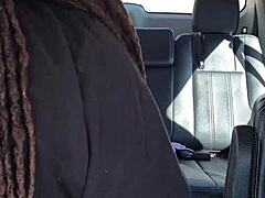 Kuroyukiexperience's homemade video of a busty woman opening her legs for a BBC in a parking lot