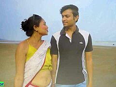 Steamy romantic encounter between an Indian housewife in a web series