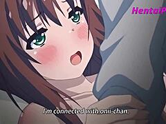 Nevlastný brat ejakuluje v nevlastnej sestre v animovanom hentai videu