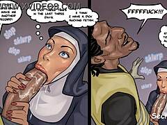 Uma série cômica e erótica de um primeiro encontro de freiras negras com um grande pênis negro